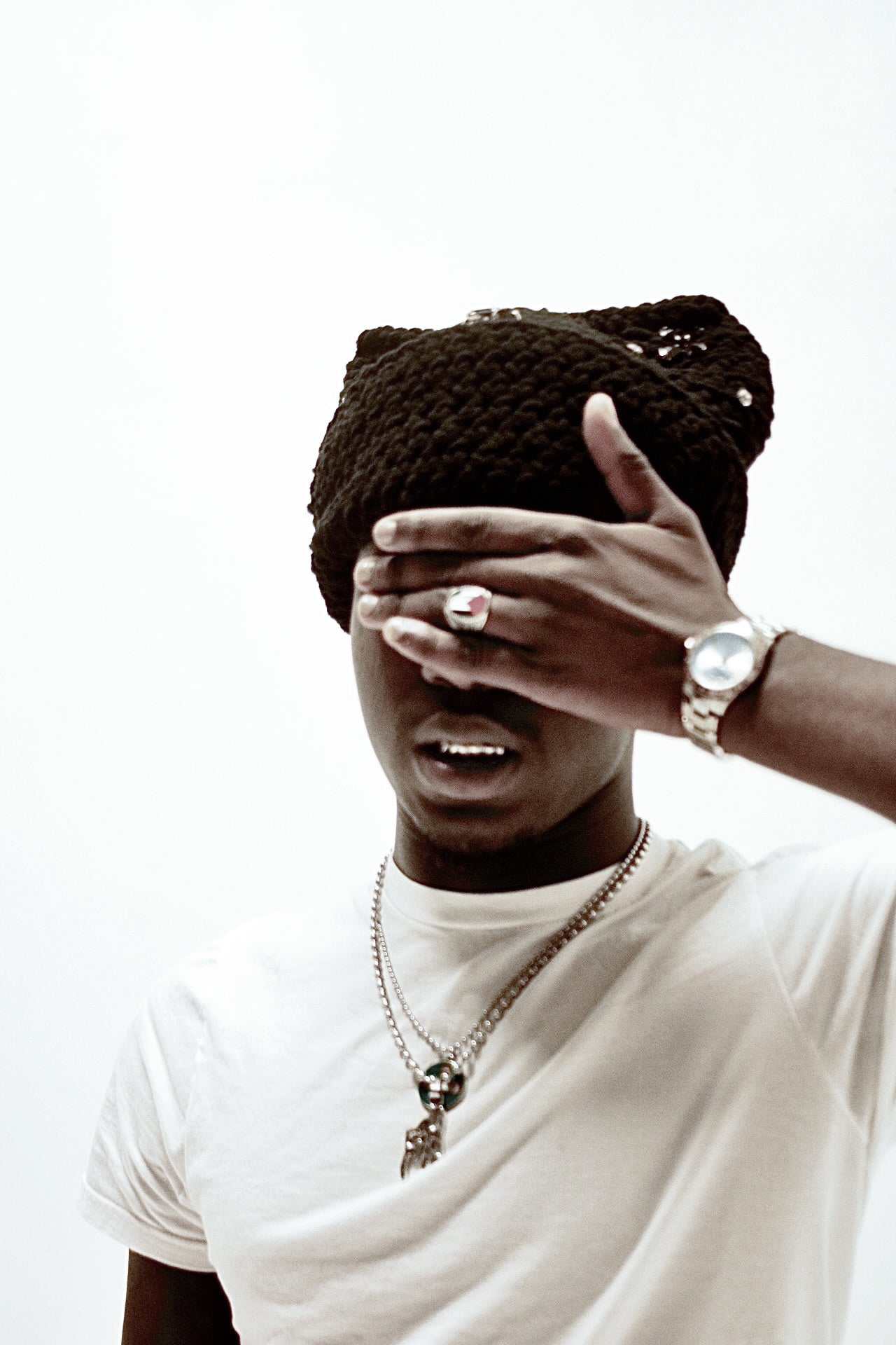 1 of 1 black/silver stoned Balaclava